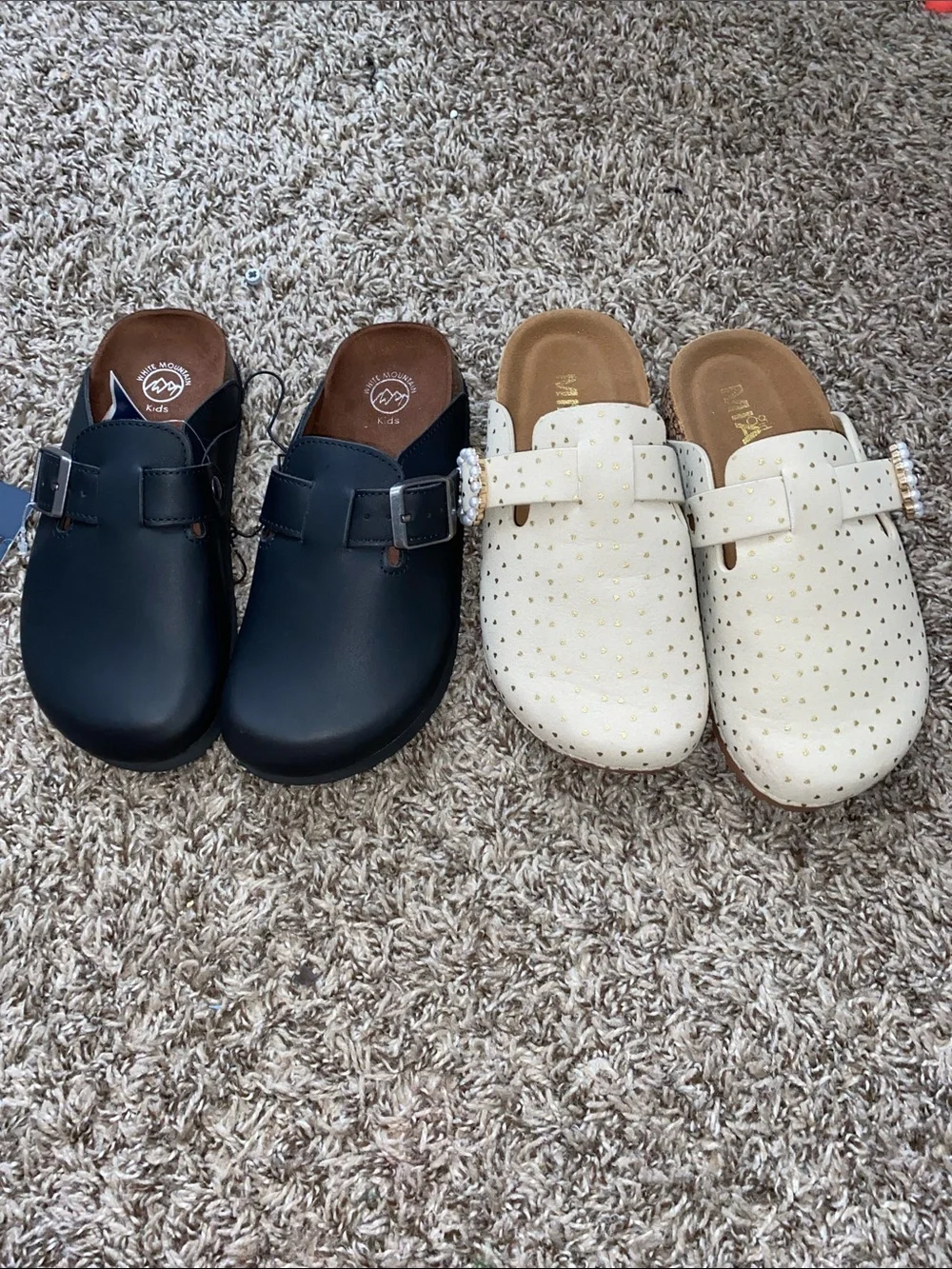 Kids Slip-On Clogs - Black and Cream